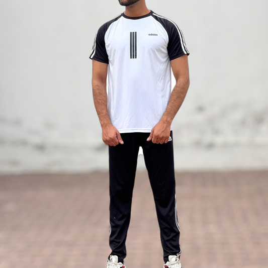 ADS TRACKSUIT MENS WHITE/BLACK