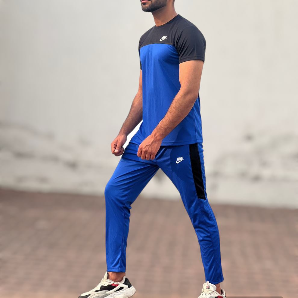 NIK TRACKSUIT MENS ROYAL/BLACK